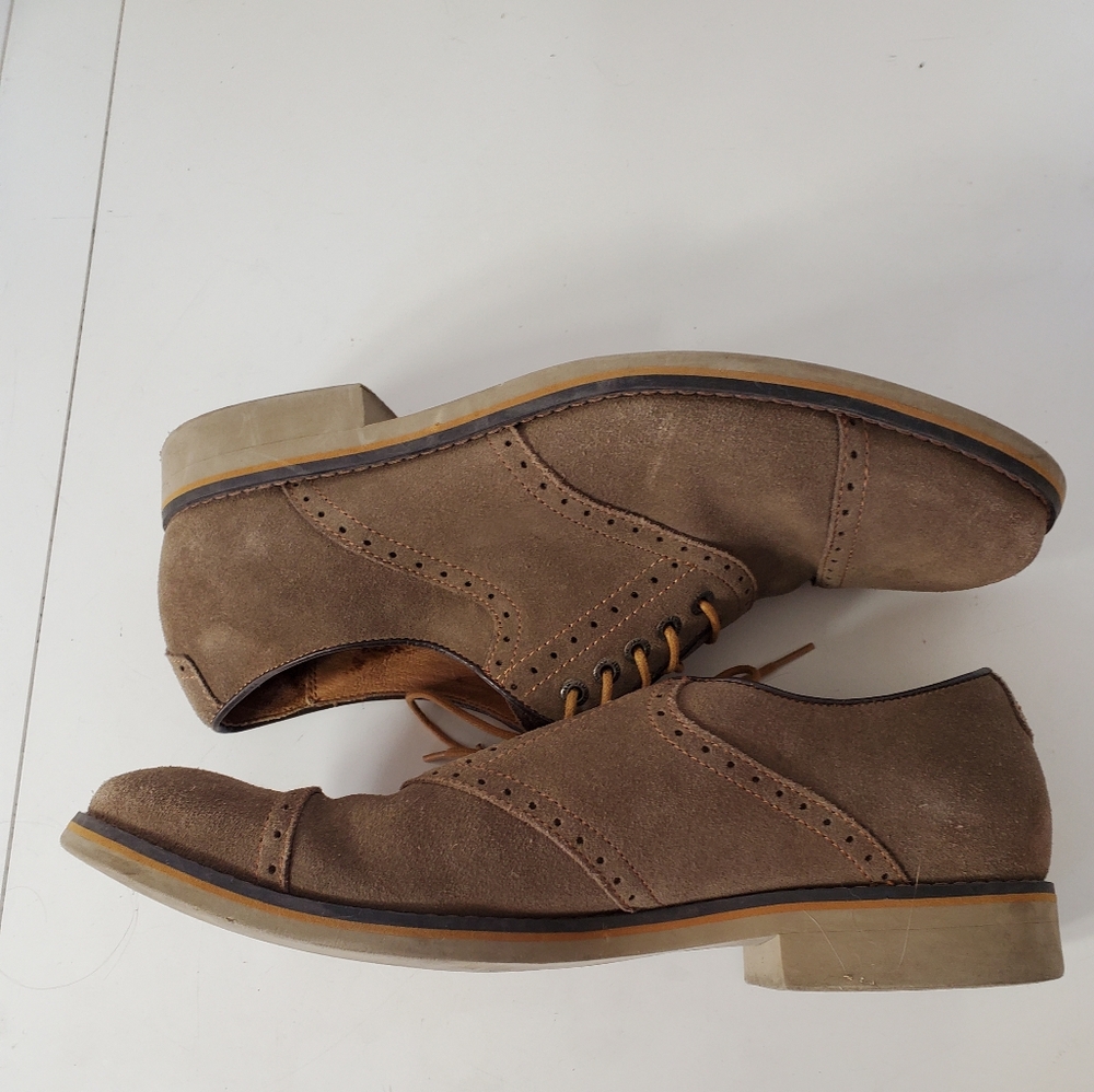 Johnston & Murphy Olive Green Suede Oxfords 9.5 - Picture 6 of 11